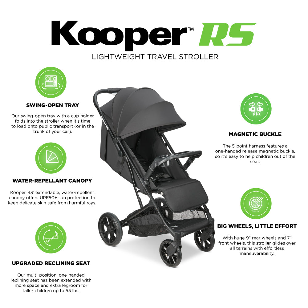 Joovy Kooper RS Lightweight Travel Stroller Black