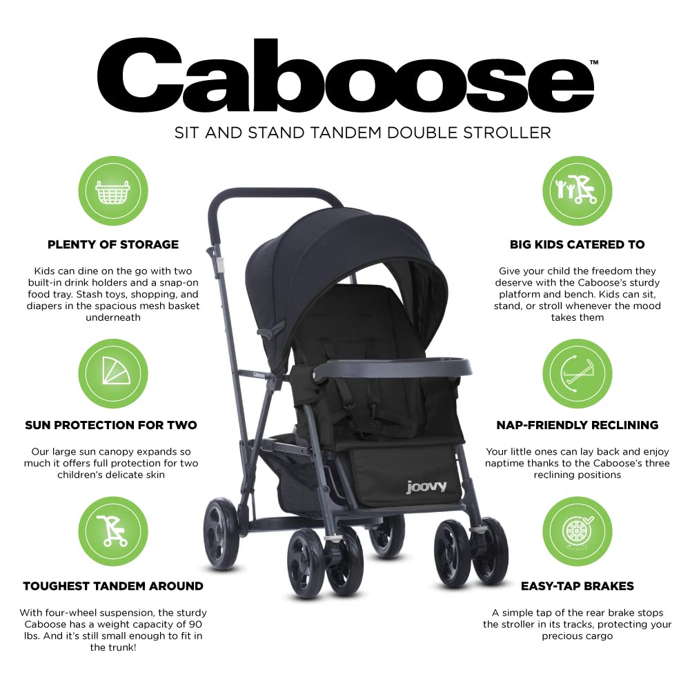 Caboose Sit And Stand Tandem Double Stroller joovy