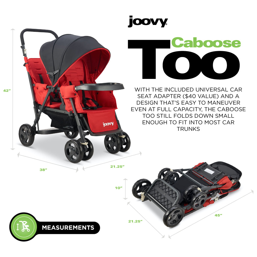 Caboose Too Sit And Stand Tandem Double Stroller joovy