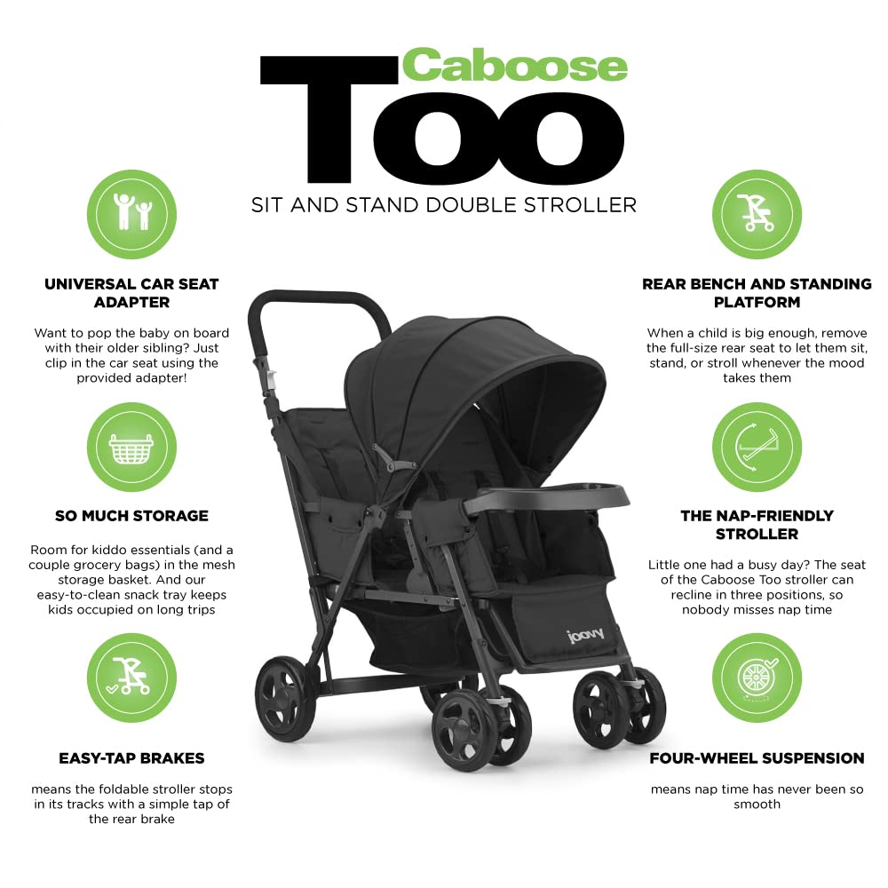 Caboose Too Sit And Stand Tandem Double Stroller joovy