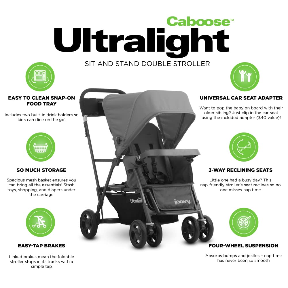 Caboose Ultralight Sit And Stand Tandem Double Stroller joovy