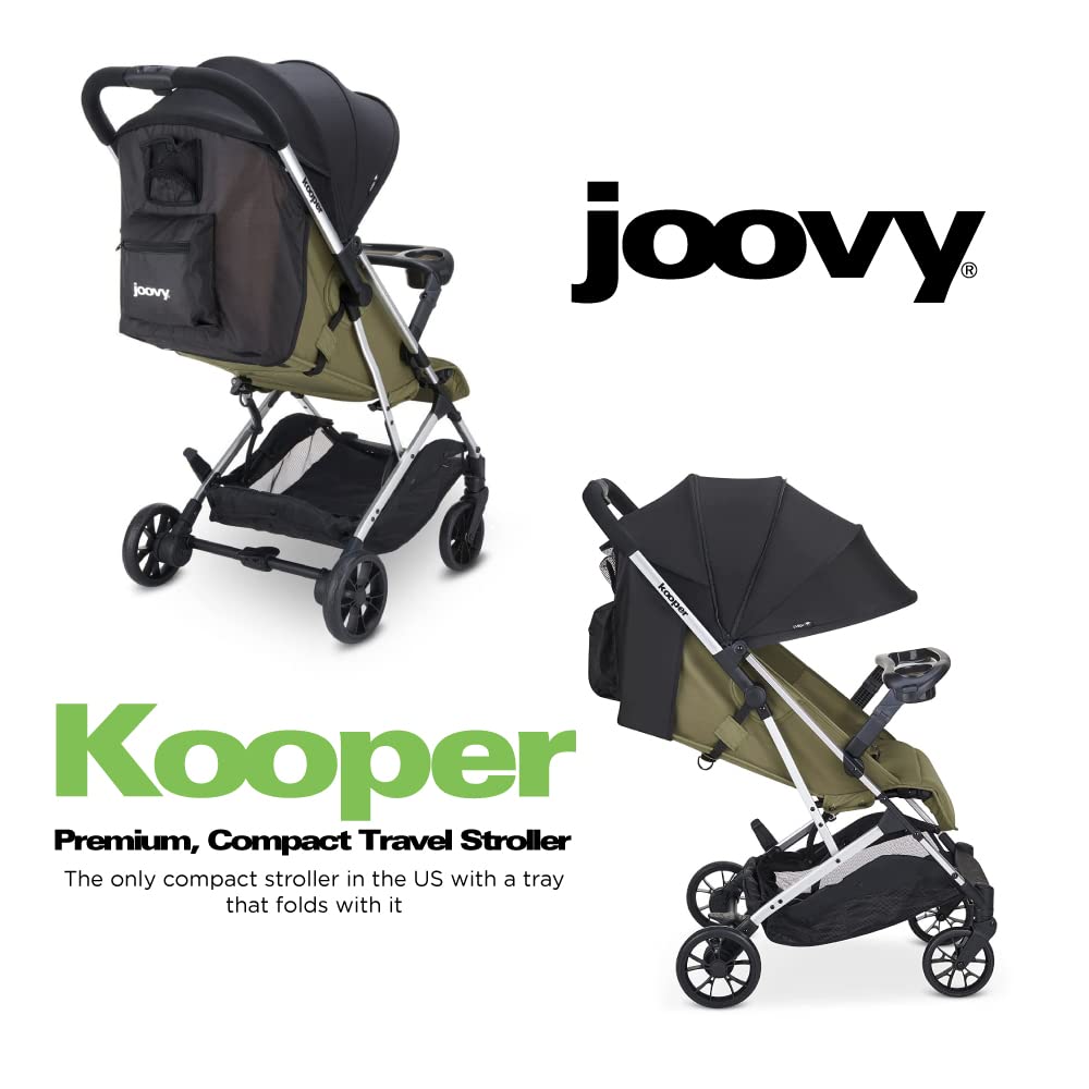 Joovy Kooper Lightweight Compact Single Stroller with Tray Sand