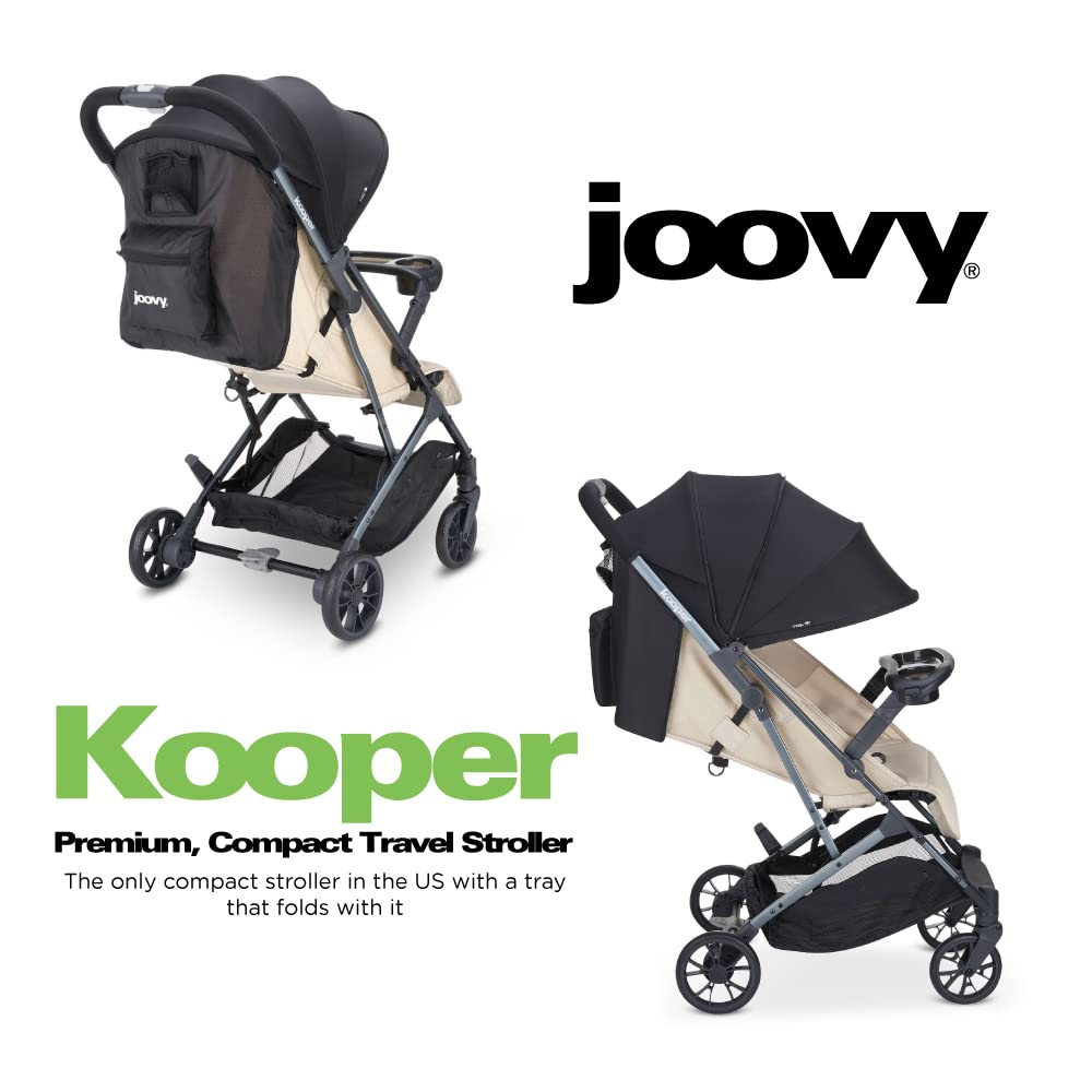 Joovy Kooper Lightweight Compact Single Stroller with Tray Sand