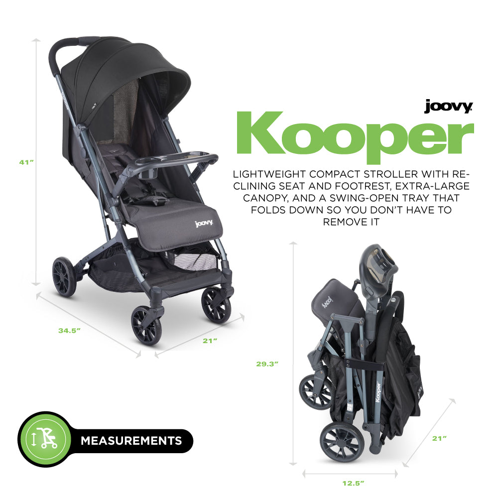 Kooper Lightweight Compact Single Stroller With Tray joovy