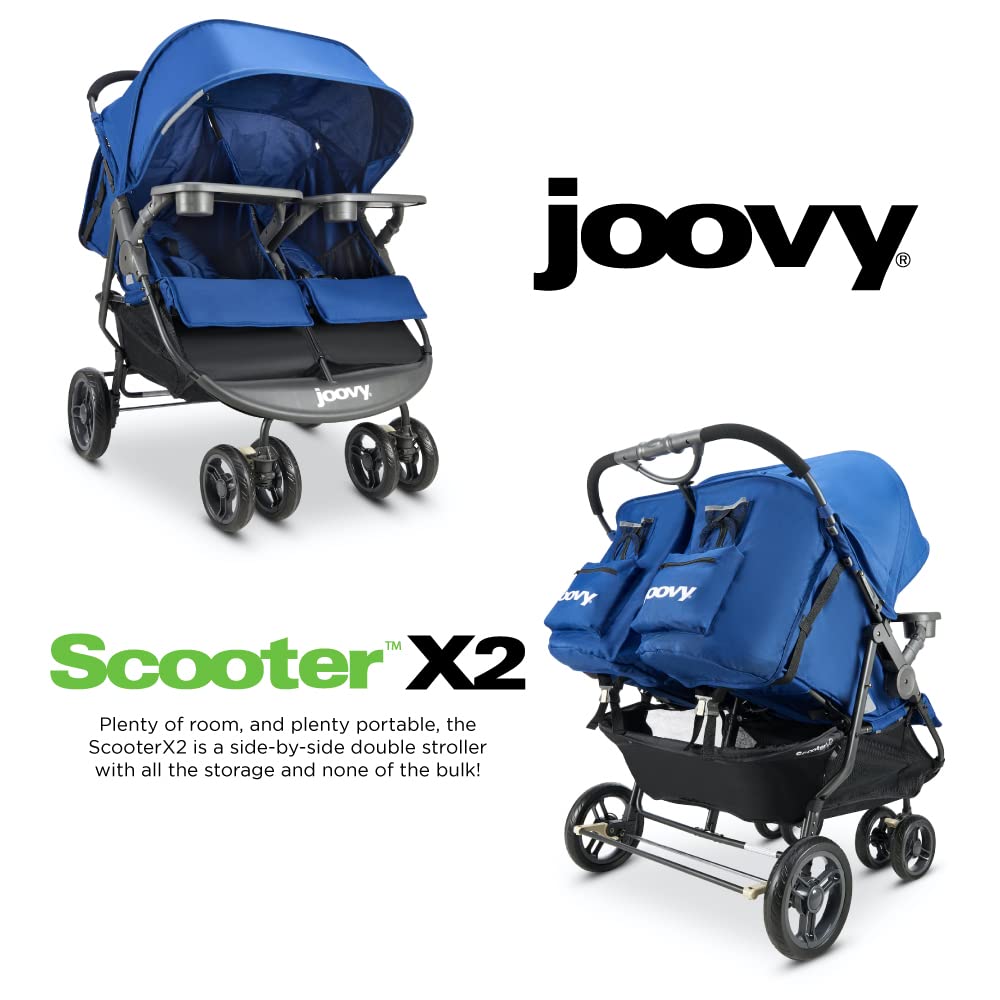 Scooter X2 With Child Tray Side By Side Double Stroller Refurbished joovy