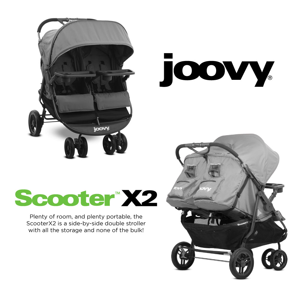 Scooter X2 With Child Tray Side By Side Double Stroller joovy