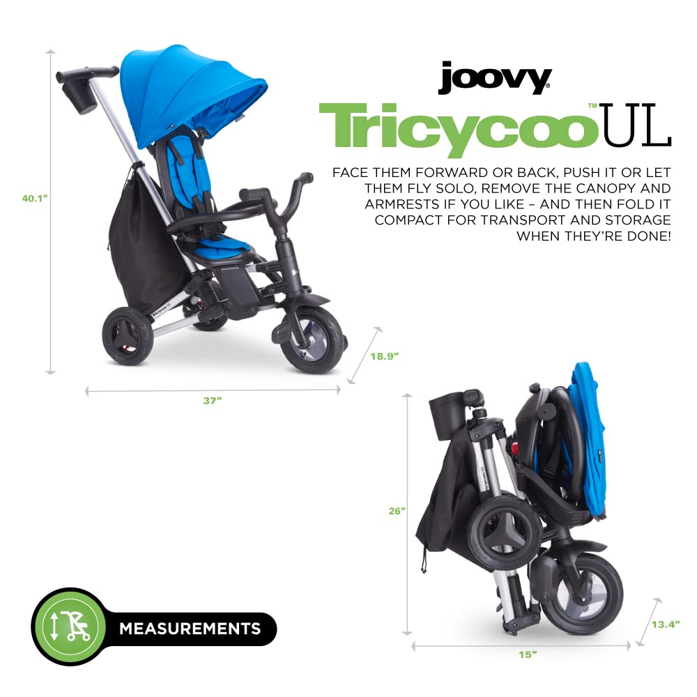 Tricycoo UL Kids Tricycle Lightweight Compact Fold joovy