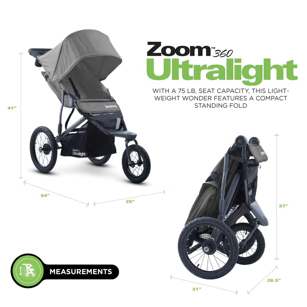 Zoom 360 Ultralight Lightweight Performance Jogging Single Stroller joovy