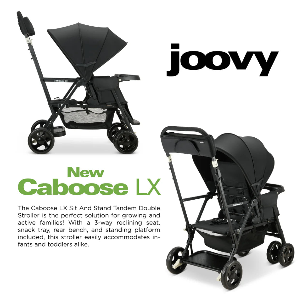 Caboose LX Sit and Stand Tandem Double Stroller joovy