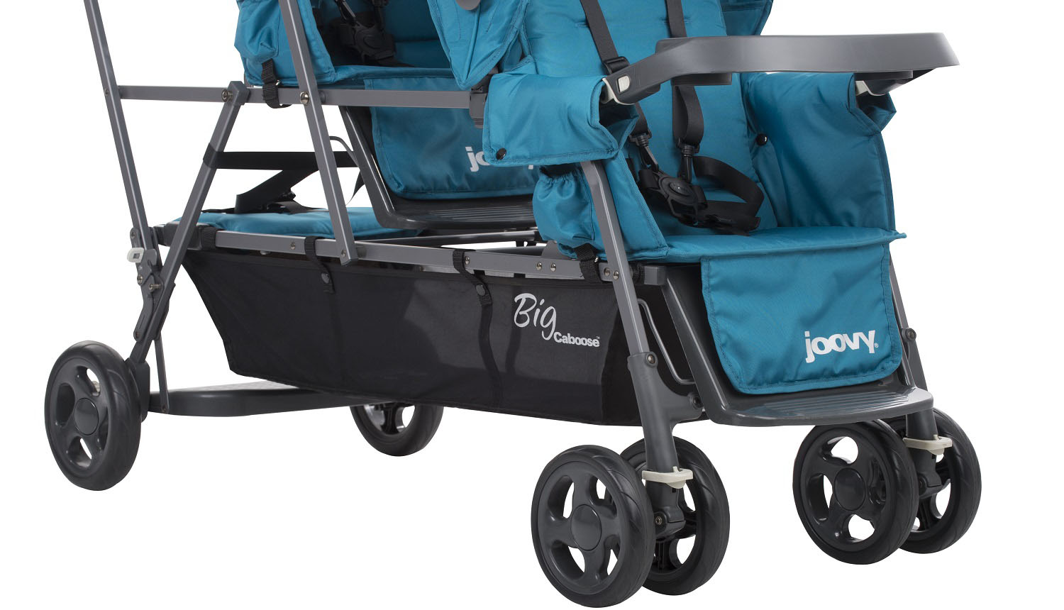 double stroller with third seat attachment