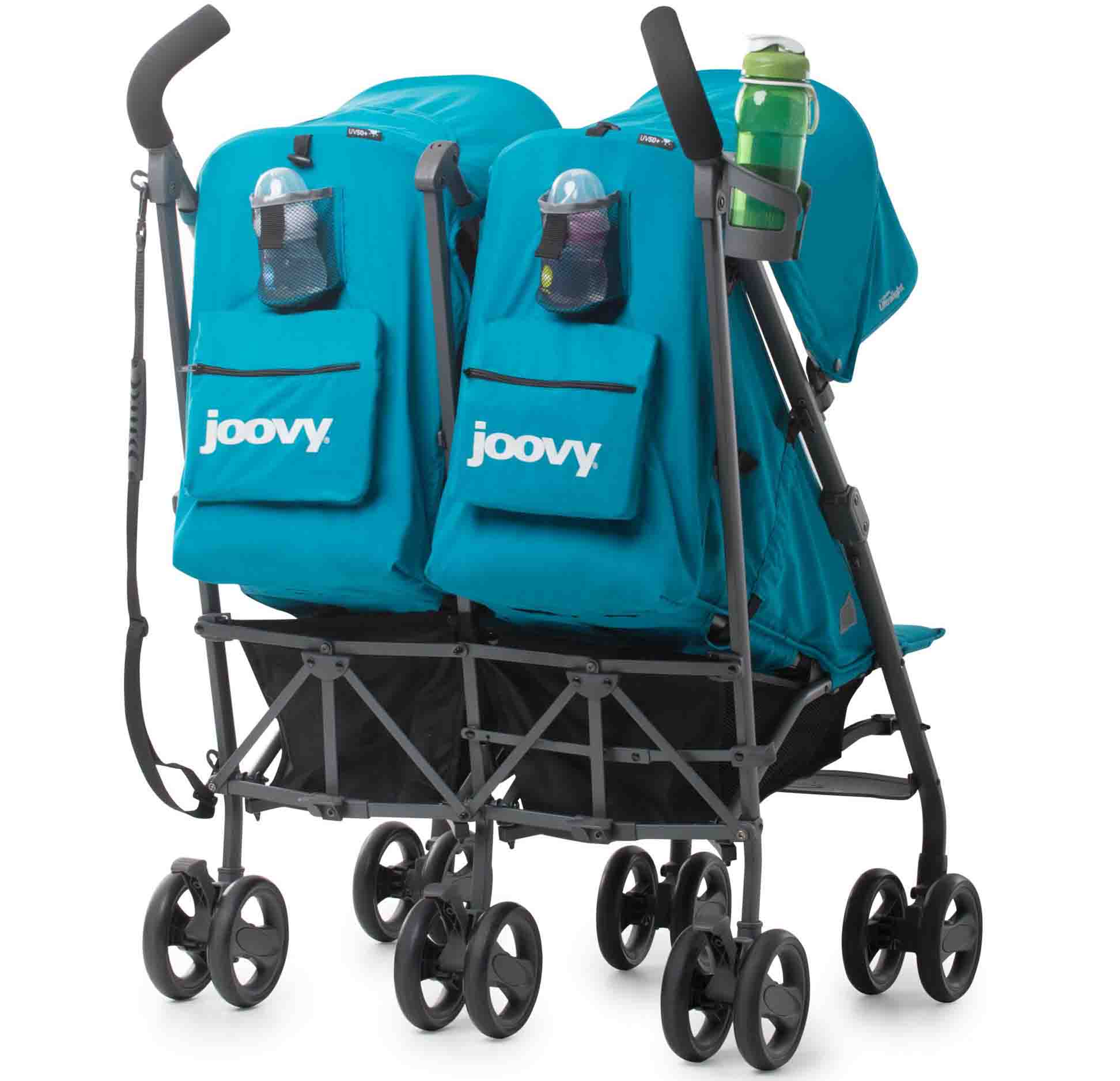 joovy double stroller blue