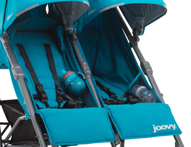 joovy double stroller blue