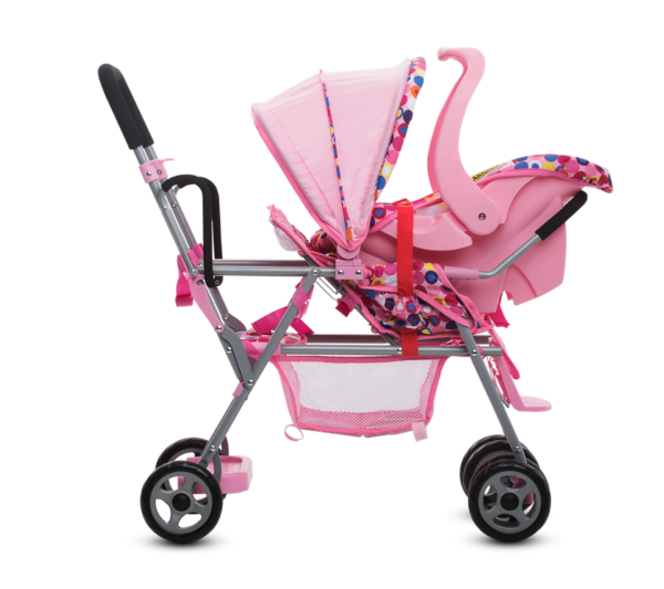 Baby Doll Stroller Play Set with Stroller & Dolls Accessories 
